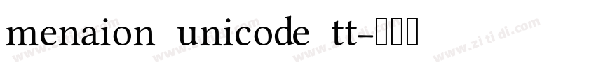 menaion unicode tt字体转换